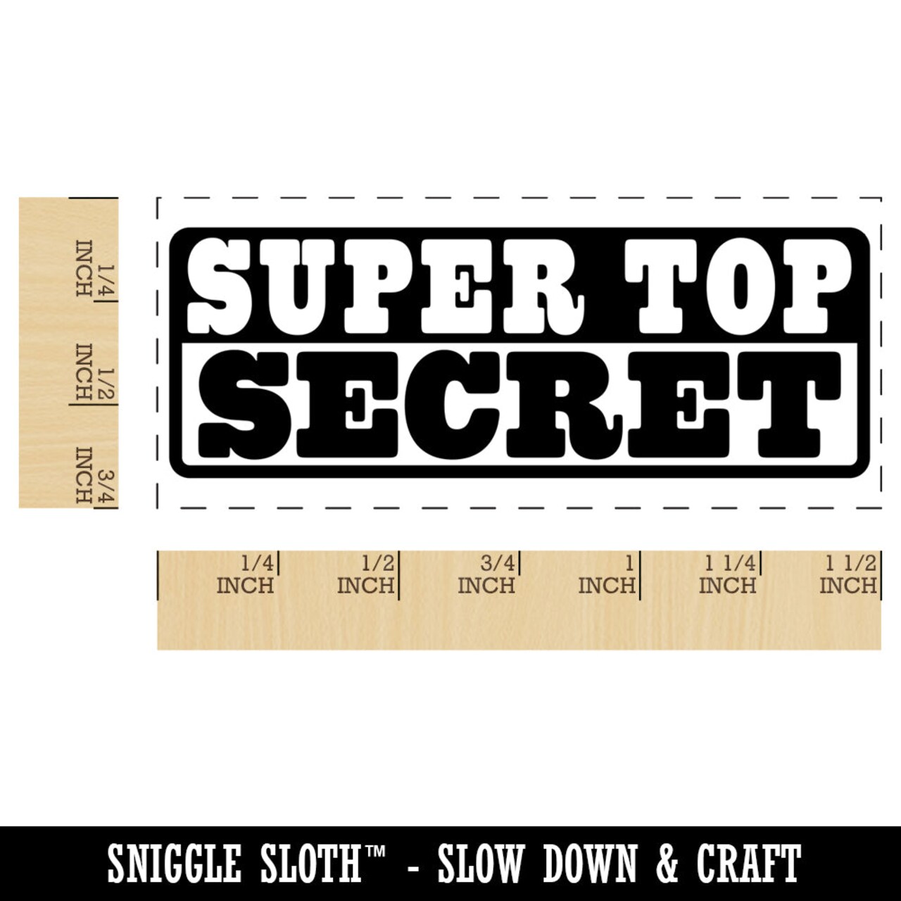 Super Top Secret Self-Inking Rubber Stamp Ink Stamper for Business Office